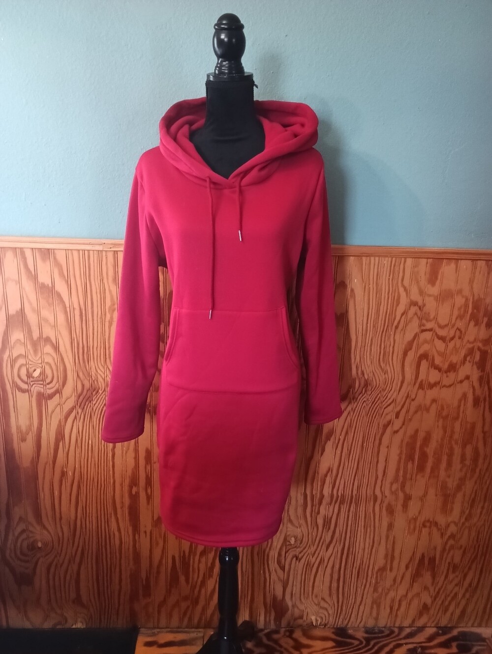Burgundy Hoodie dress